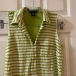 89th and Madison Green/White Striped Sleeveless Top Photo 4