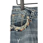 GRACE IN LA Bootcut Jeans Cowboy Western Rhinestone Distressed Size 31 X 31 Photo 4