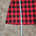 Fisoul Red & Black Plaid Lined Skirt Size Small NWT Cute Mini High Waisted Photo 5