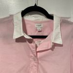 J.Crew NWT Size L Pink White Colorblock Button Down Collared Shirt Cotton Photo 1