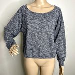 Free Press  Blue Marled Scoop Neck Sweater Photo 0