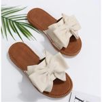 ✨Preppy Flat Slippers✨ Tan Size 8 Photo 5