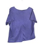 Kathy Ireland Vintage  Plus Polyester Faux Suede Purple Short-Sleeve Top Size X Photo 2