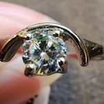 Crescent New Jackpot Candles Fine Jewelry Half Circle  Cubic Zirconia Ring Size 6 Photo 1