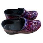 Dansko Womens Clogs Shoes Size 39 Purple Leopard Print Professional Nursing Photo 2