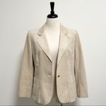 Abe Schrader Vintage Faux Suede Beige Button Gold Size 12 Photo 1