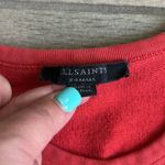 All saints red cropped sweatshirt Photo 2