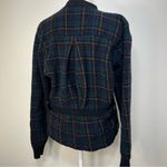 Ralph Lauren Vintage  Blue and Green Plaid Cardigan lamb wool side L Photo 4