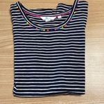 Boden Black & White Striped Short Sleeve Cotton Tee T Shirt XS Photo 3