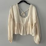 Urban Outfitters Babydoll Peasant Cropped Boho Top New With Tag Size Small Colo… Photo 2