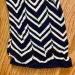 White House | Black Market Navy Chevron Sweater Top Tunic Women Medium Photo 4