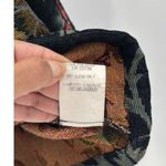 True Grit Vintage  mandarin floral tapestry faux fur collar jacket size L western Photo 5