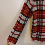 st. john's bay  Size Small S Checkered Red Yellow White Sweater Soft Acrylic Photo 1