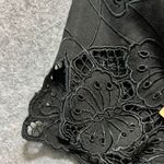 Baik Baik Honolulu Black Rayon Cropped Pants S/M Butterfly Lace Embroidered Size undefined Photo 5