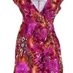 Vintage Cashe Y2K 2000s bodycon wrap dress pink glam sexy Mini dress size medium Photo 0