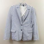 J.Crew Nautical Maritime Stripe Cream/Navy Blazer Photo 1