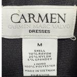 Carmen Marc Valvo NWT Beaded Neck Ponte Sheath Dress Black M Photo 2