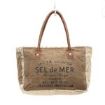 sel de Mer Myra bag canvas and leather Tan Photo 0