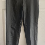 I love Tyler Madison Black Vegan Leather Small Jogger‎ Ankle Pants Moto Grunge Photo 0