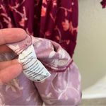 Hill House The Nesli Nap Smocked Dress Burgundy Botanical Floral Womens Size XS Photo 8