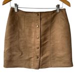 Gap  Suede Faux Button Down Skirt Photo 1