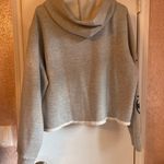 Champion Womens Cropped Gray Hoodie W/ Blue Logo XL Photo 4