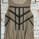 Free People Black and Cream Zigzag Lace Top Photo 0