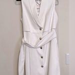 ZARA  White Belted Waistcoat/Sleeveless Vest Mini Dress Photo 13