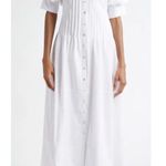 Cinq à Sept Monty Pleated Midi Dress Size 8 White Photo 0