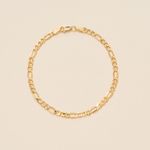 Tehrani Jewelry 14K Real Gold Figaro chain Bracelet | perfect gift | Woman Bracelet | men's bracelets | women's bracelet | Gold Figaro Bracelet | Photo 0