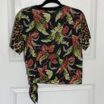 Denim & Supply  Palm Leaves and Cheetah Print Top Small Photo 1