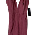 Lulus NWT pink deep vneck cocktail formal dress low back stunning short dress Photo 0