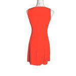 Hugo Buscati Silk Vibrant Orange Designer Luxe Sleeveless Mini Sheath Dress Sz 4 Photo 2