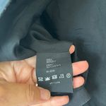 Carlisle  Couture Sz 12 Black Raw Silk Open Cropped Jacket Front Hook Long Sleeve Photo 7