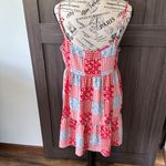 Altar'd State Altar’d State Red and Blue Patchwork minidress / sundress Dress, Medium Photo 3