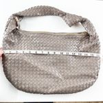 Anthropologie Melie Bianco Brigitte Woven Satchel Shoulder Bag Purse Gray Photo 9