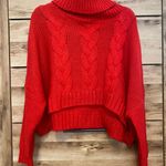 BB Dakota  Cropped Red Sweater  Photo 0