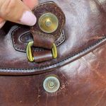 Oroton Vintage Brown Leather Envelop Snap Clutch Photo 2