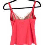 Skye Tankini Top Striped Metallic Molded Cups Pink White M Size M Photo 1