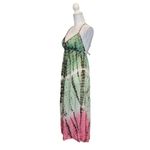 BOHO TIE DYE OMBRÉ HALTER SUMMER CHIC SMALL Bohemian Tropical Beach DRESS Photo 1