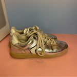 Verbenas Metallic Silver Leather Sneakers Trainers fashion comfort Sz 38, US 7.5 Photo 4