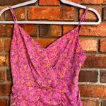 All in Favor  womens floral ruched mini sundress with spaghetti straps pink M Photo 4