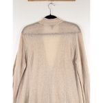 Eileen Fisher Womens Cardigan Beige Organic Linen Knit Long Sleeve Sweater Large Photo 8