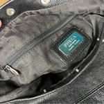 Furla  Hobo Black Pebbled Leather Frieze Snap Trim Medium Shoulder Bag Italy Photo 10