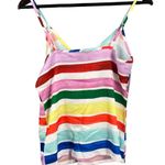 Never Fully Dressed Suki Striped Cami Lightweight Silky Rainbow Stripe US 4 New Blue Photo 2