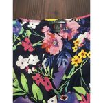 Lauren Ralph Lauren Navy Floral Lined Skirt and Ruffle Top Set Size 16 Photo 1