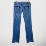 True Religion  Light Wash Distressed Low Rise Straight Leg Jeans Photo 1