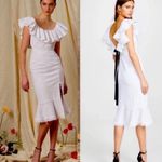 SALONI White Ella Eyelet Cotton Dress White Size 4 Photo 2