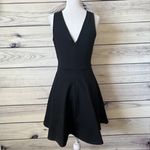 Lulus Black & Red Floral Rose Embroidered Low Cut Fit & Flare Dress Photo 9