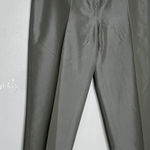 Max Mara 'S  Women's Size 12 Flat Front Trouser Pants Gray Silk Cotton Blend Flaw Photo 0